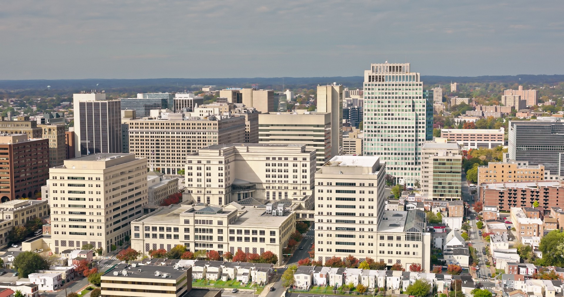 Downtown Office Buildings in Wilmington, DE - Aerial